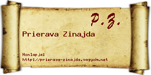 Prierava Zinajda névjegykártya